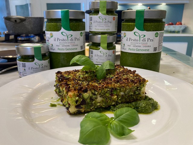 Feta fritta con il Pesto di Pra’