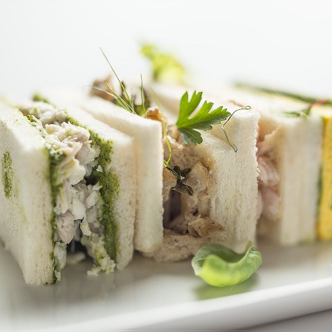 Tramezzino sandwich with Genoese Pesto and Walnut Sauce