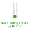keep refrigerated at 0-4°C